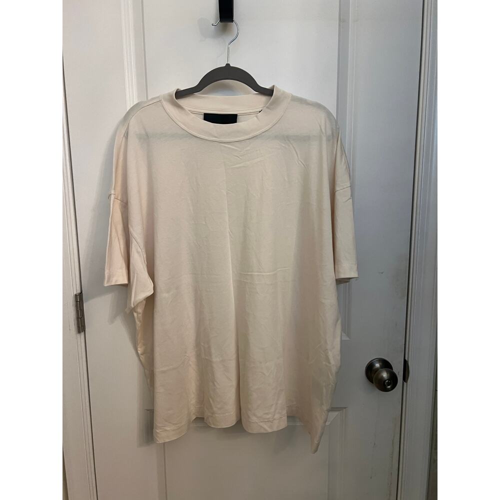 Fear of God Essentials Men's Short Sleeve Crewneck T-Shirt XXL Cream Minimalist